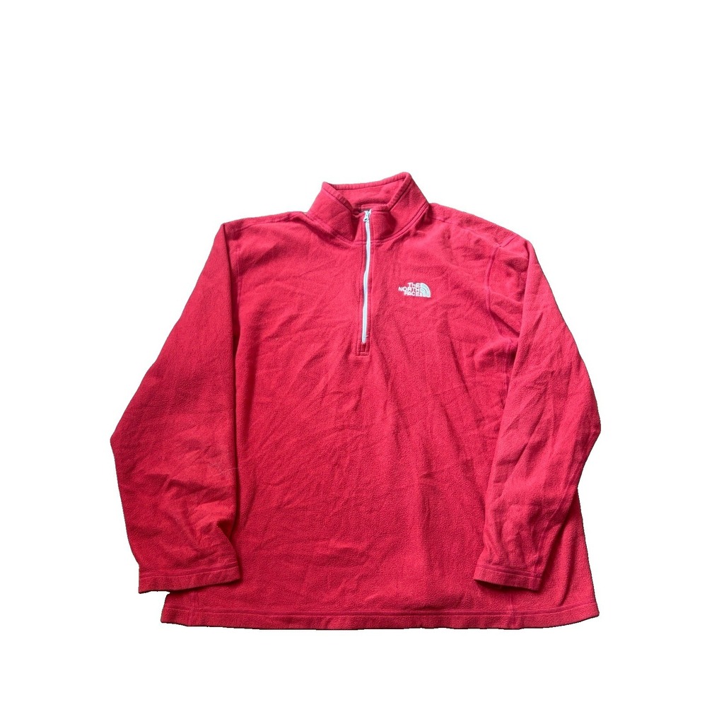 The North Face Men's‎ Red Quarter Zip Pull Over Fleece XL